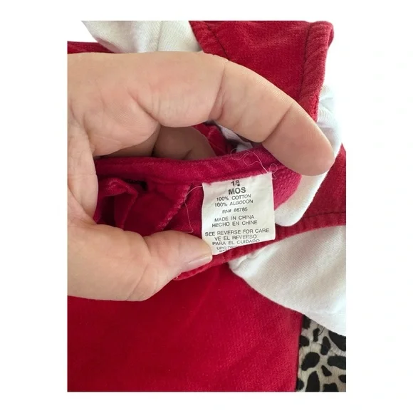 Y2K Minnie Mouse Red Safari Dress & Turtleneck Bodysuit - Picture 4 of 8